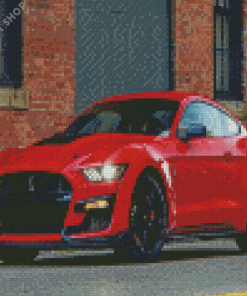 Red Shelby Mustang Car Diamond Painting