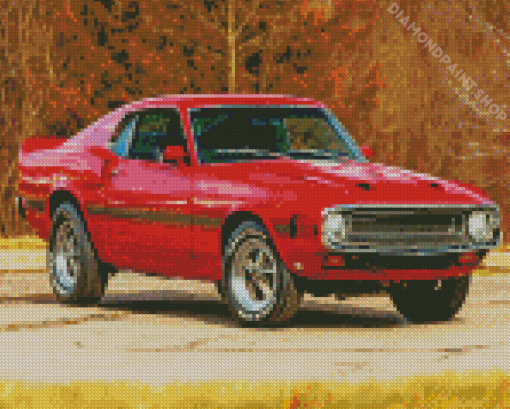 Red Shelby Mustang Diamond Painting