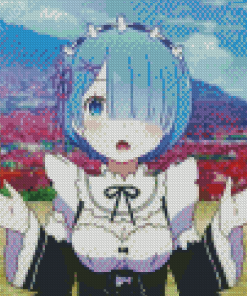 Rem Re Zero Anime Diamond Painting