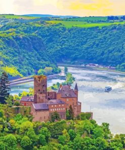Rhine Valley River In Germany Diamond Painting
