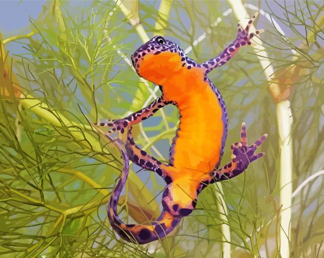 Salamander Swimming Diamond Painting