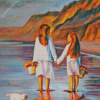 Sisters On Beach Diamond Painting