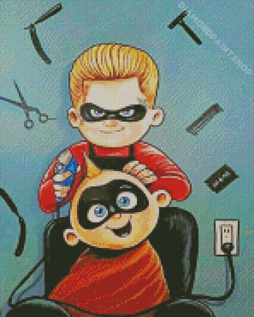 Superhero Hairdresser Diamond Painting