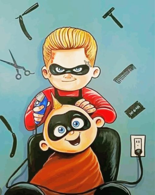 Superhero Hairdresser Diamond Painting