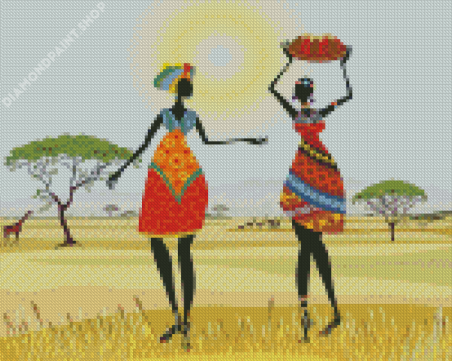 African Scene Diamond Painting