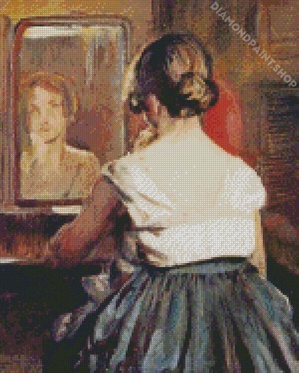 Lady In The Mirror Diamond Painting