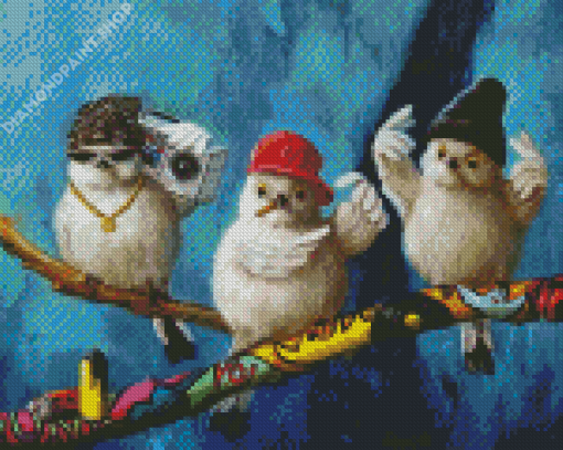 Birds In The Hood Diamond Painting