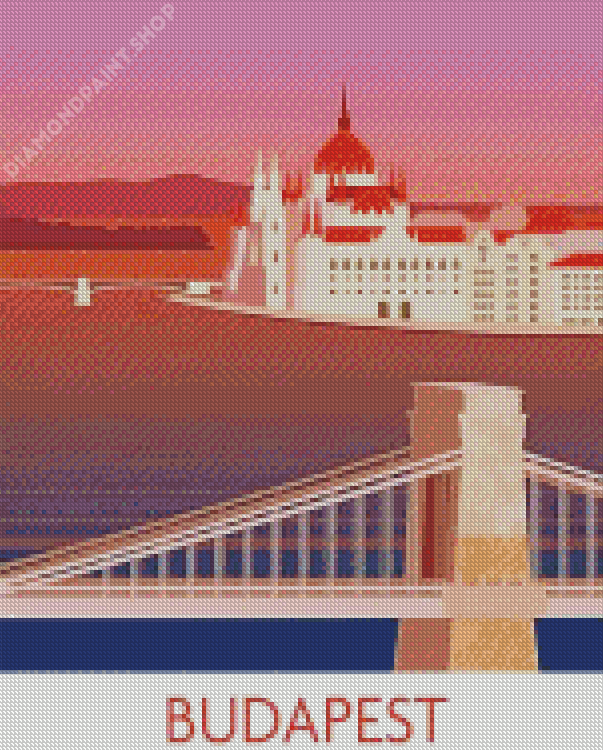 Budapest Bridge Poster Diamond Painting