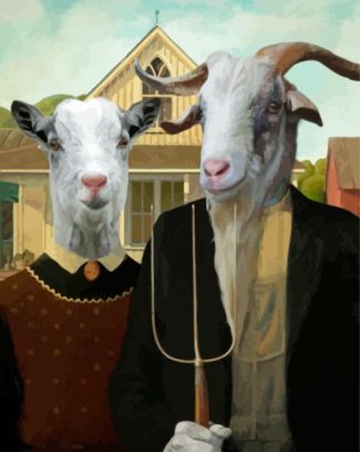 Goat Couple Diamond Painting