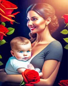 Mother And Son Diamond Painting