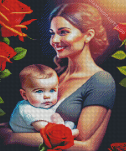 Mother And Son Diamond Painting