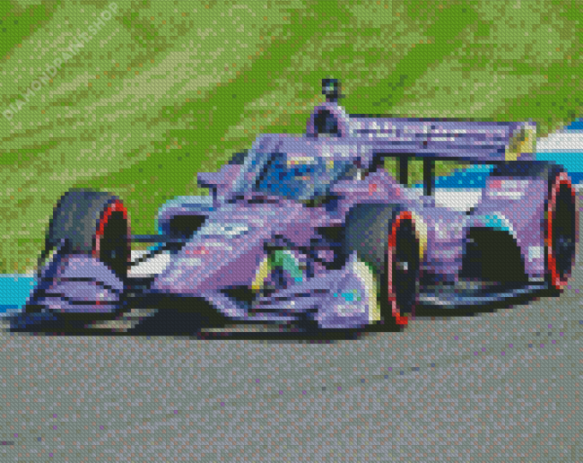 Purple Indy Car Diamond Painting