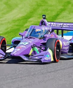 Purple Indy Car Diamond Painting
