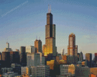 Willis Tower Chicago Diamond Painting