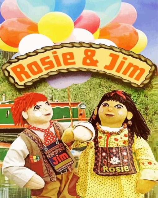 Aesthetic Rosie And Jim Diamond Painting