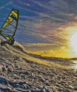 Sunset Windsurfing Diamond Painting