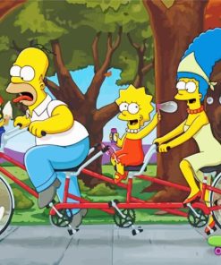 Tandem Bike Simpsons Diamond Painting