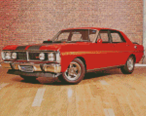 Red Ford Falcon GTHO Diamond Painting