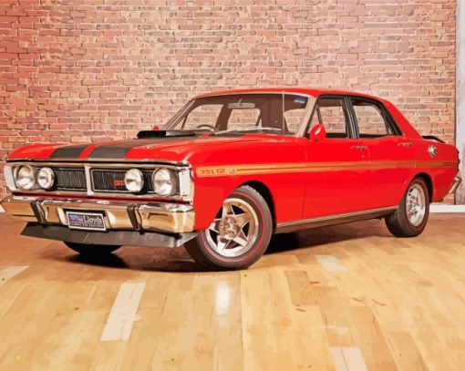 Red Ford Falcon GTHO Diamond Painting