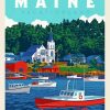 Boothbay Harbor Maine Poster Diamond Painting