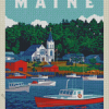 Boothbay Harbor Maine Poster Diamond Painting