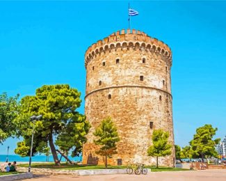 White Tower Of Thessaloniki Diamond Painting