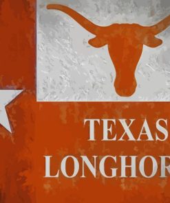 Texas Longhorn Flag Art Diamond Painting