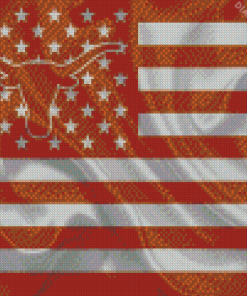 USA Texas Longhorn Flag Diamond Painting