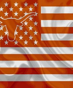 USA Texas Longhorn Flag Diamond Painting