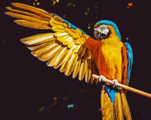 Blue And Gold Macaw Diamond Painting art