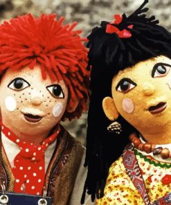 Rosie And Jim Puppets Diamond Painting art