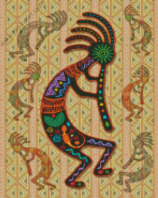 Kokopelli Rainbow Diamond Painting