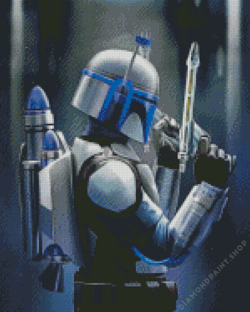 Star Wars Mandalorian Diamond Painting art