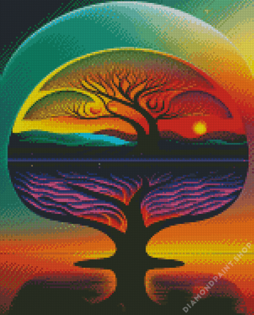 Aesthetic Tree Of Life Diamond Painting art