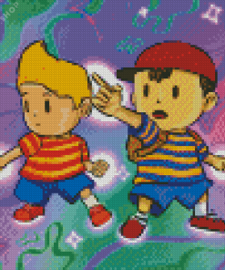 Earthbound Characters Diamond Painting art