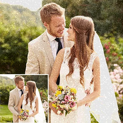 Custom wedding portrait diamond painting