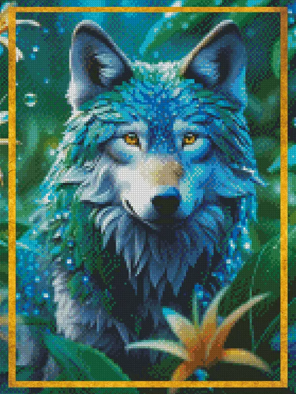 Diamond painting animal kits — wolves, horses, big cats, elephants