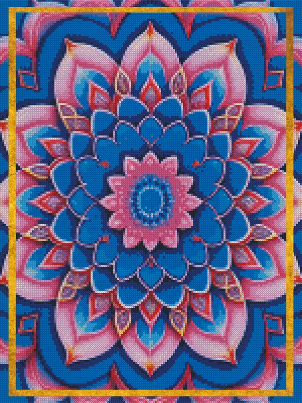 Diamond painting mandala kits — symmetrical, meditative designs
