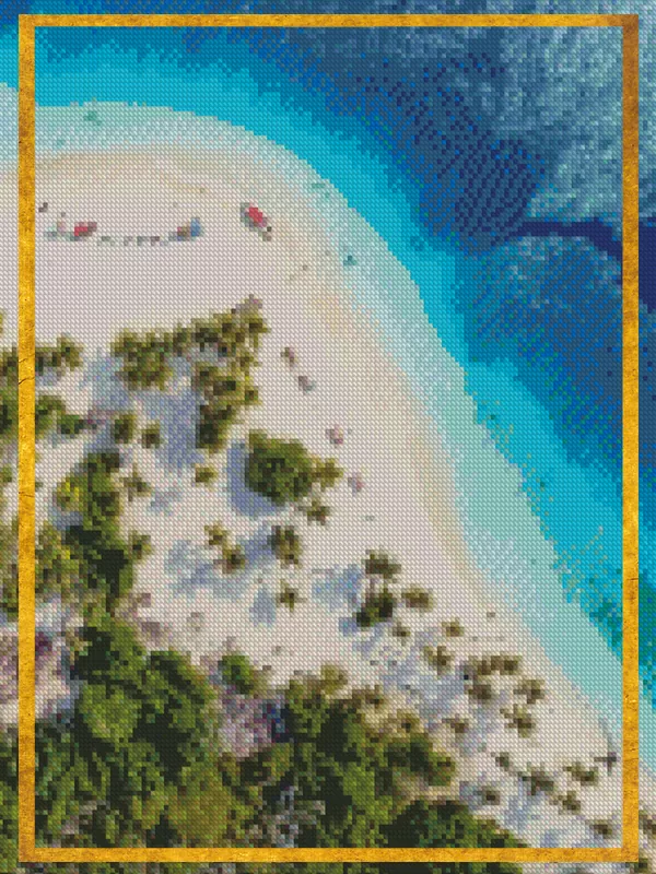Diamond painting seascape kits — coasts, waves, lighthouses