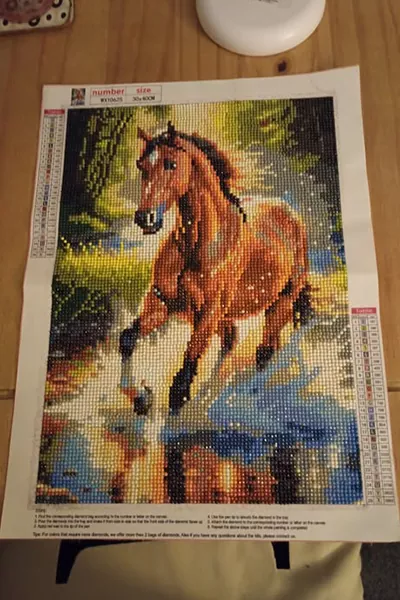 Custom horse portrait diamond painting