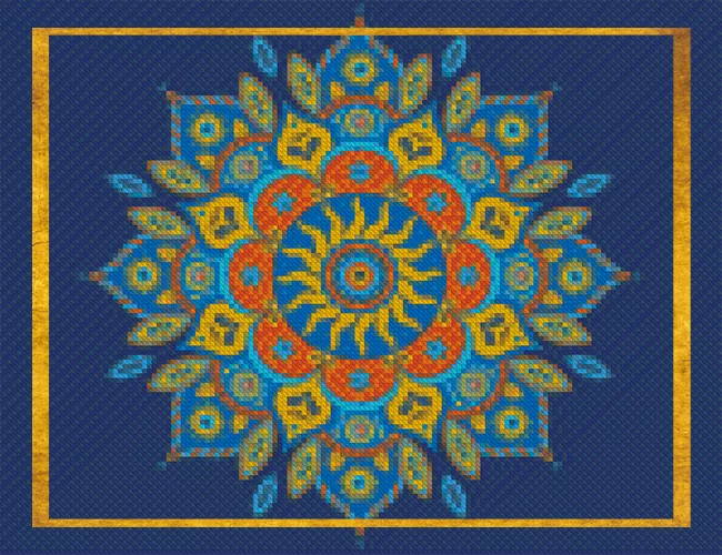 Diamond painting mandala kits — symmetrical, meditative designs
